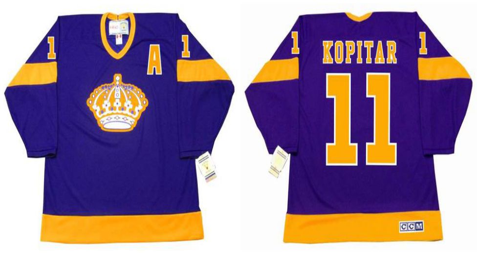 2019 Men Los Angeles Kings #11 Kopitar Purple CCM NHL jerseys